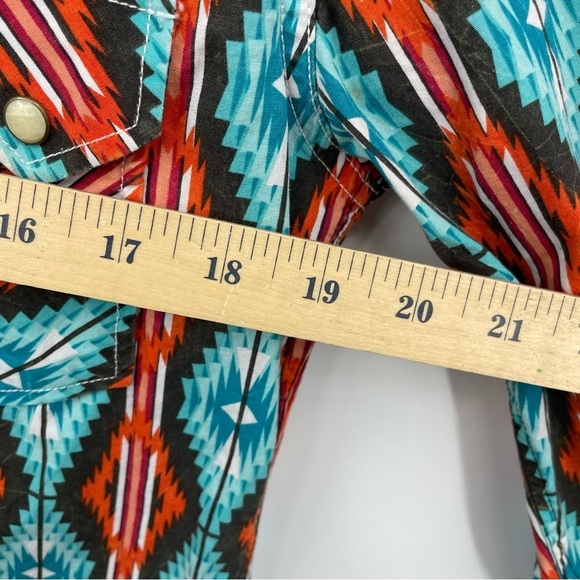 Dale Brisby Rock and Roll Cowboy Aztec Print Shirt Size Small western - Picture 7 of 9